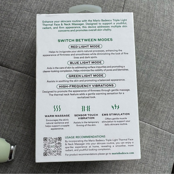 Like new! Mario Badescu Thermal Face & Neck Massager - Red, Blue, Green Light - Picture 5 of 9